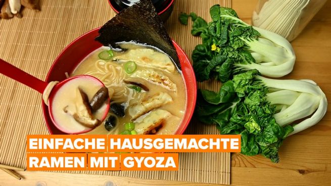 go to Ramen mit Gyoza-Dumplings zu Hause zubereiten